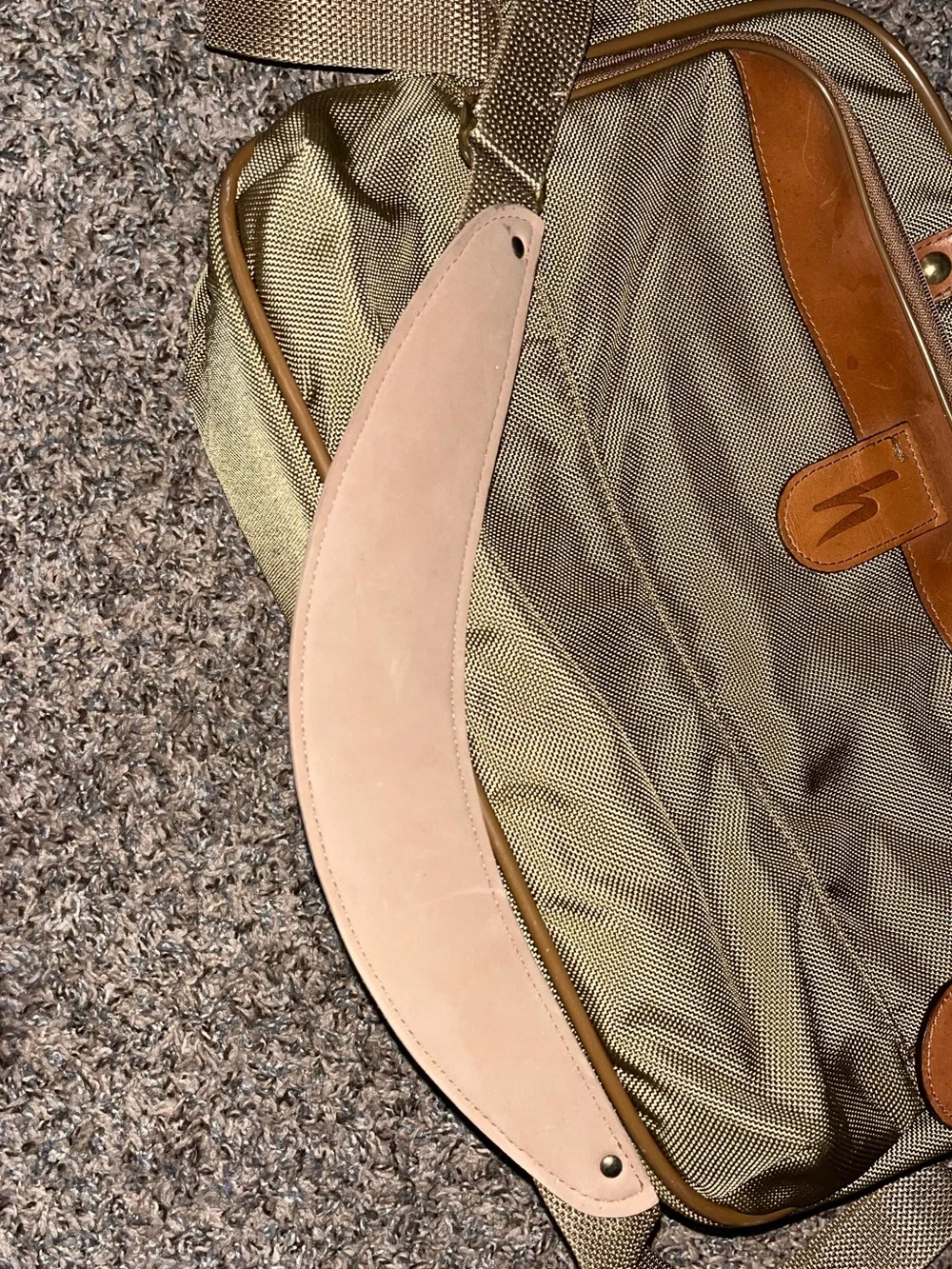 Vintage Hartmann Rolling Suitcase & Messenger Bag Set – Olive & Tan Leather